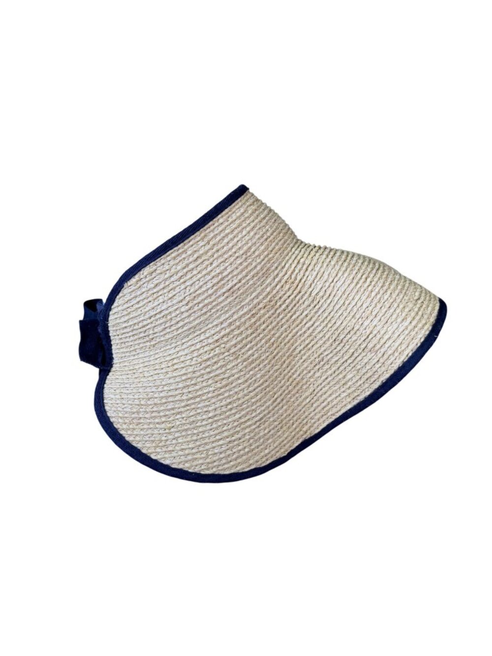 Helen Kaminski Womens Natural Raffia Straw Visor Hat With Black Trim
